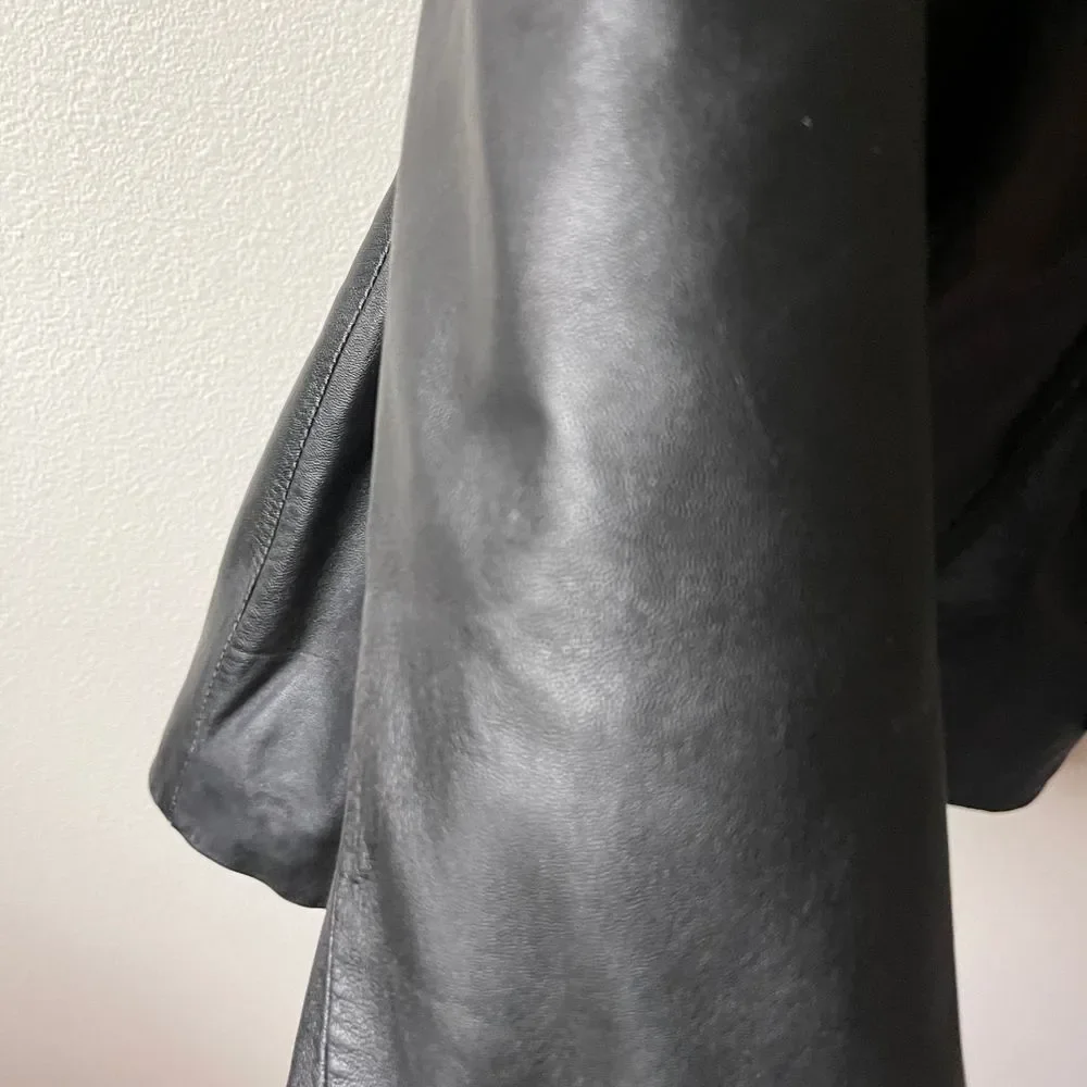 Vintage Sonoma Lambskin Piel Leather 90s Y2K Button-Front Leather‎ Jacket - Picture 7 of 10